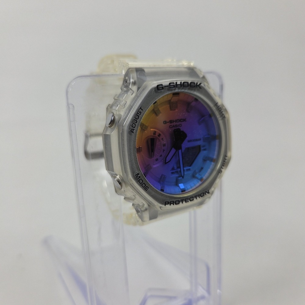 Casio G-Shock GA-2100SRS Iridescent Rainbow Dial Transparent‎ Watch